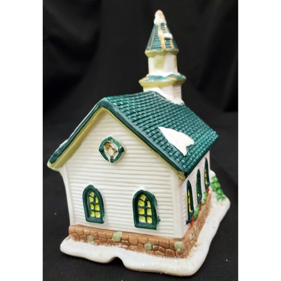 Cobblestone Corners CHURCH Small Christmas Village chapel building 5-3/8"hi - Picture 3 of 5